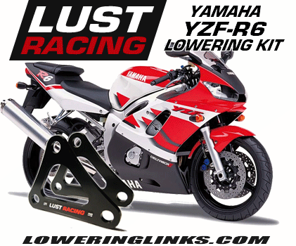Kapsco Moto Lowering Links Black Motorcycle Sportbike Link Kit For 2001 Yamaha YZF-600