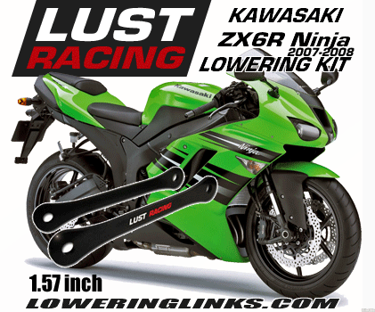 2007-2008 Kawasaki ZX6R Ninja Lowering links 1.57 inch