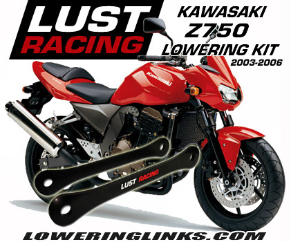 Kawasaki Z750 Lowering kit 1.8 inch lowering 2003-2006