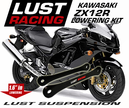 Kawasaki ZX12R Lowering links 1.6 inch 2002 to 2006 B1-B6